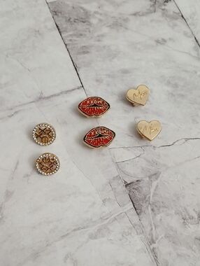 Mexx Gold Shoelace Charms, Set Of 3 Pairs.